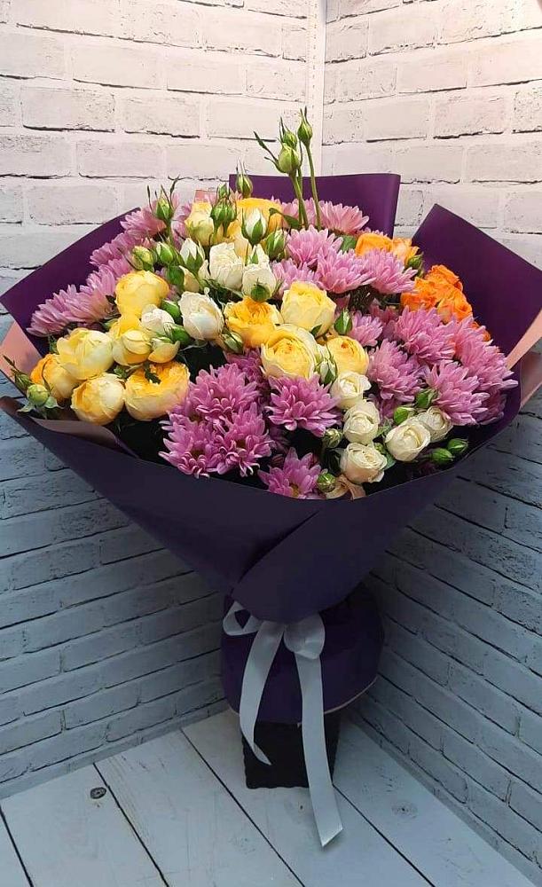 Букет цветов из: Хризантемы и Розы в Кожевниково