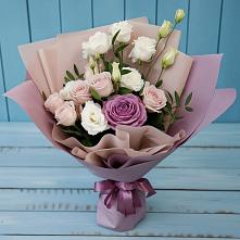 Букет цветов из:  Розы и Лизиантусы #REPLACE_PRED# Кожевниково