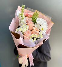 Букет цветов из:  Хризантемы и Розы в Кожевниково