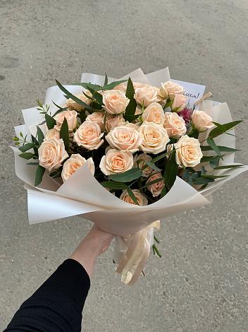 Букет Кремовые розы Латте в Кожевниково