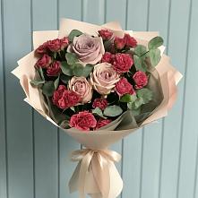 Букет цветов из:  Гвоздики и Розы в Кожевниково